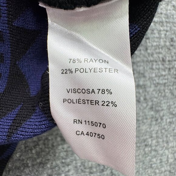 Nina Leonard Sweater‎ Dress Womens L Blue Aztec  Geometric Whimsygoth Dark Fairy - Picture 5 of 11